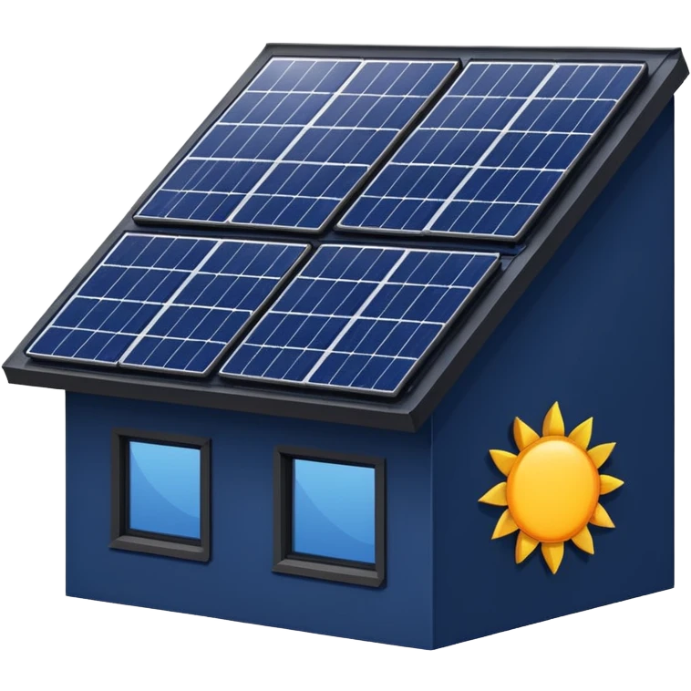 solar panel on a roof emoji