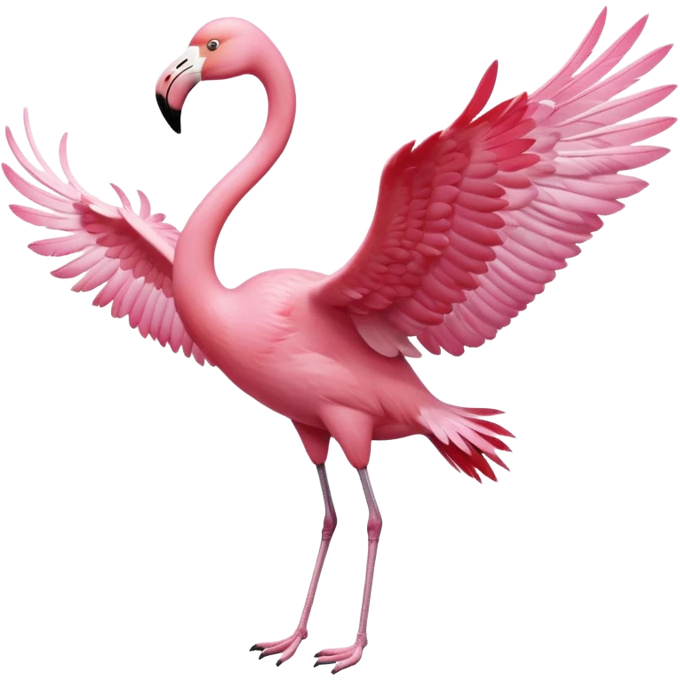 Flamingo flying emoji