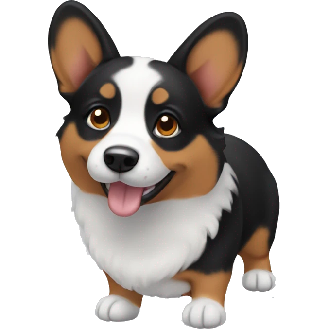Black corgi emoji