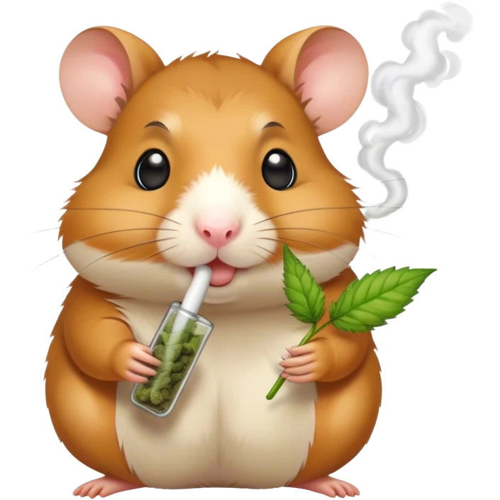 Hamster smoking weed emoji