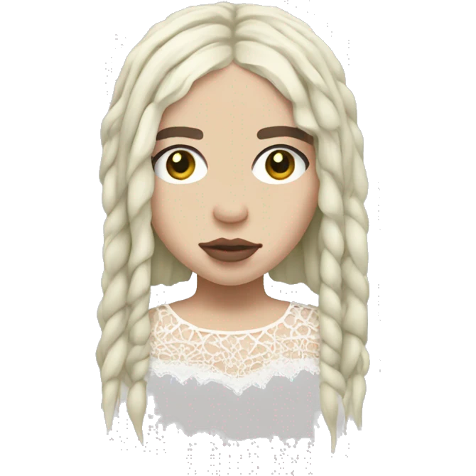 billie eilish with a lace emoji
