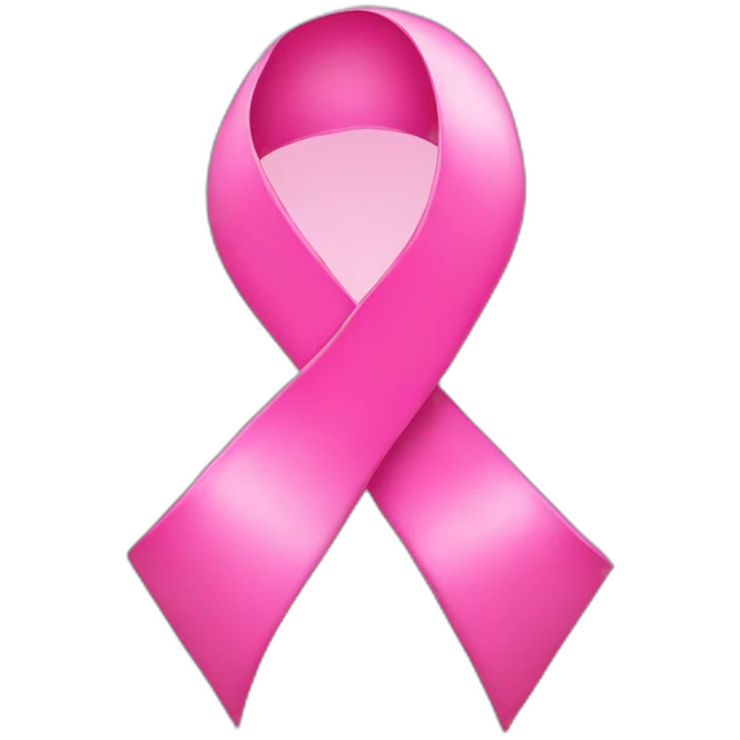 a single big pink ribbon breast cancer in the center emoji