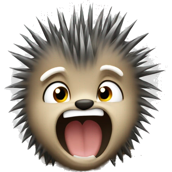 Porcupine cry emoji