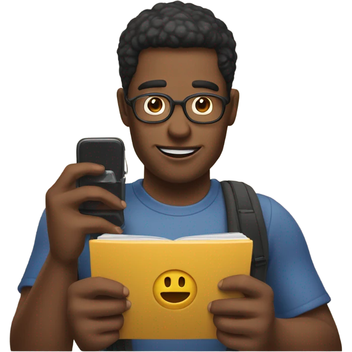 I am reading a post instagram phone emoji