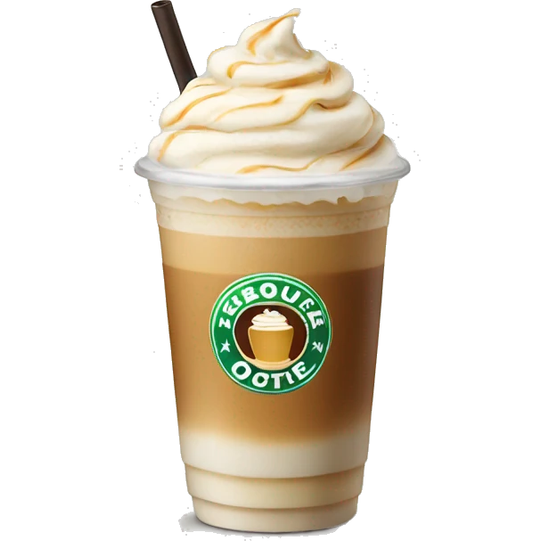 Iced vanilla latte emoji