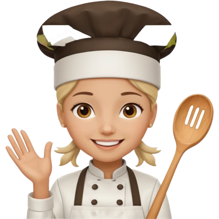 Girly chef happy emoji