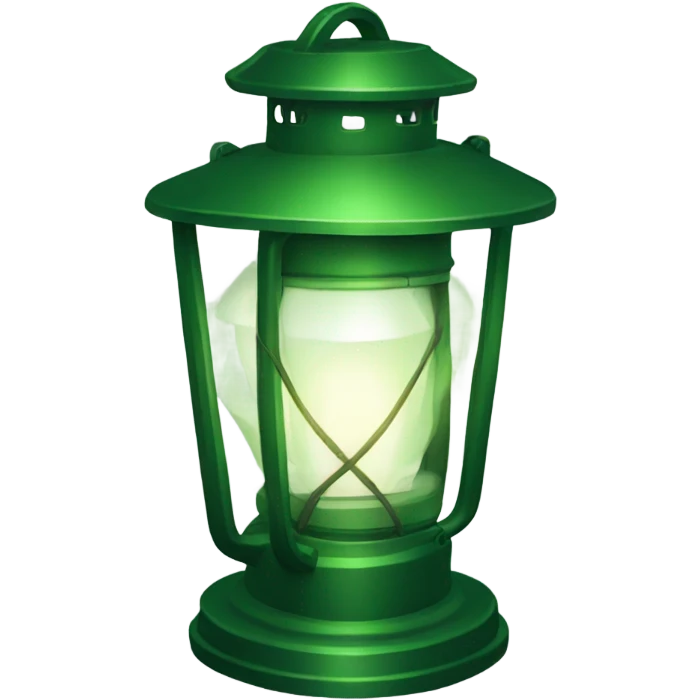 Lantern green in color emoji