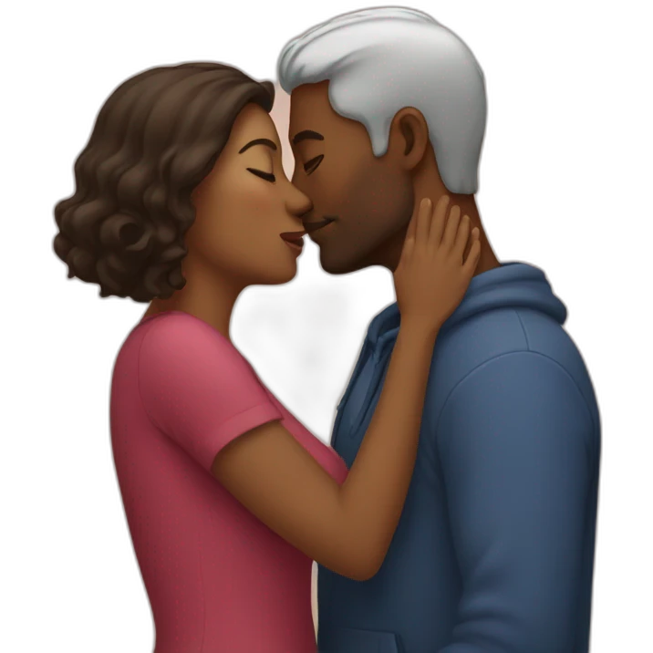 Man and woman kissing emoji