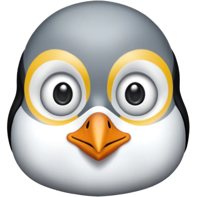 Pinguino maquillada con pestañas emoji