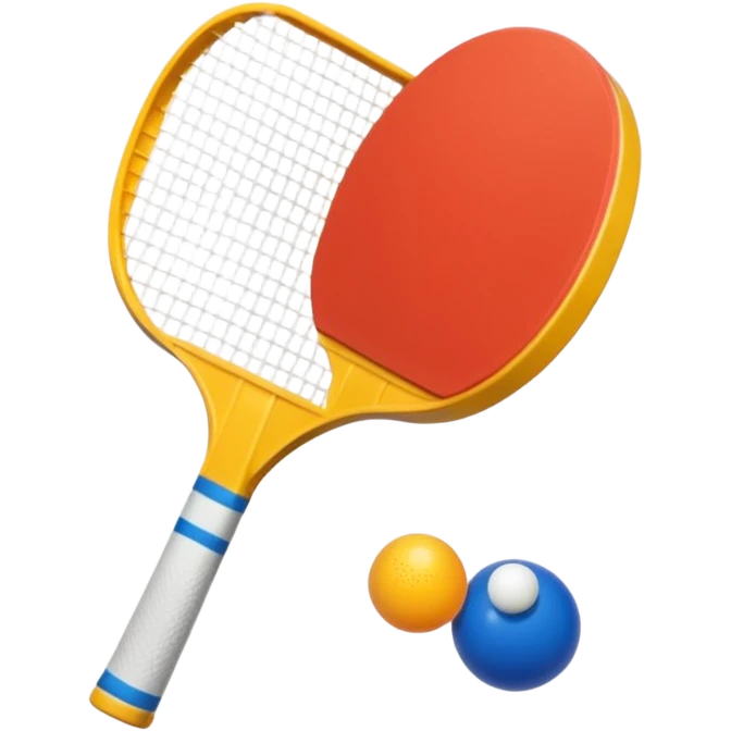 Generami l’emoji di un bicchiere di plastica e una pallina da ping-pong emoji