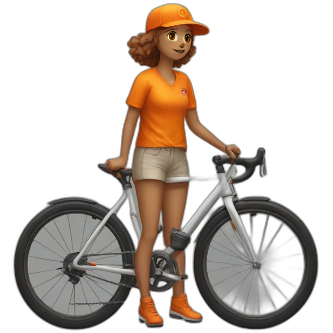 ragazzina con il velo arancione emoji