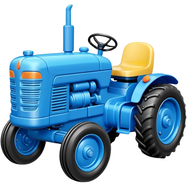 blue plastic toy  tractor emoji
