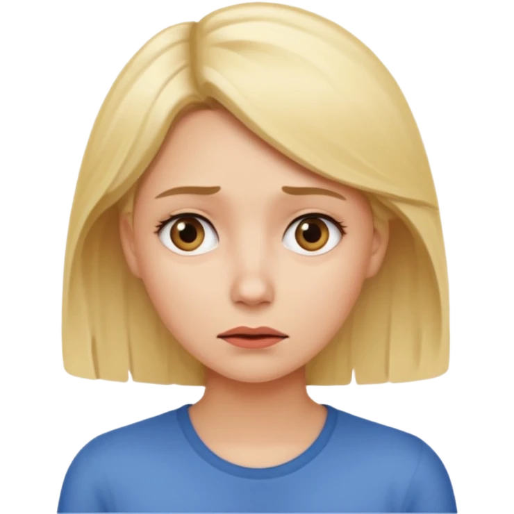 i blonde with looking like she cant hear you emoji
