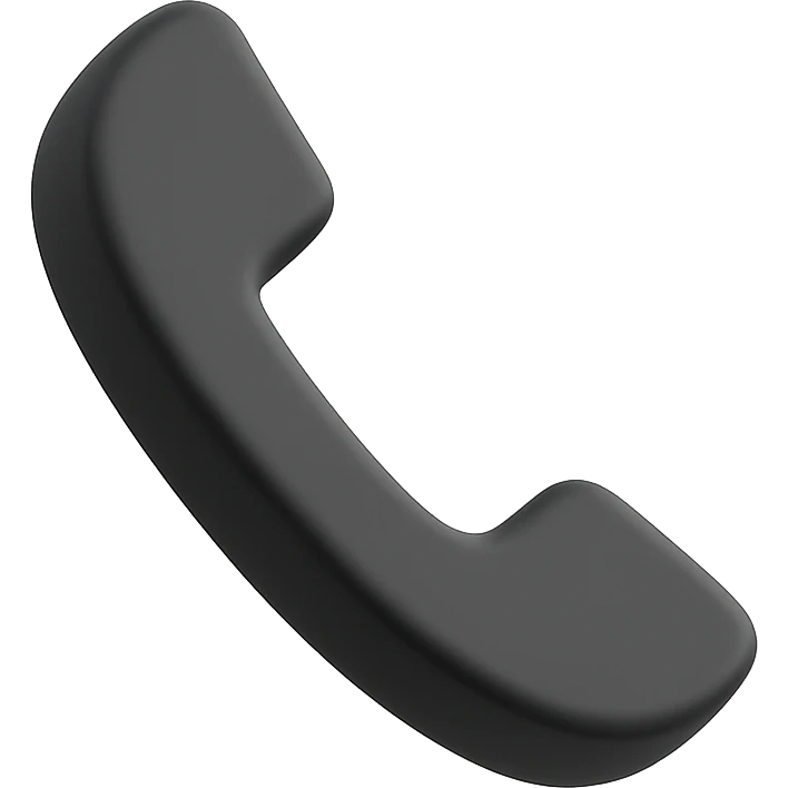 phone icon in 3D black style emoji