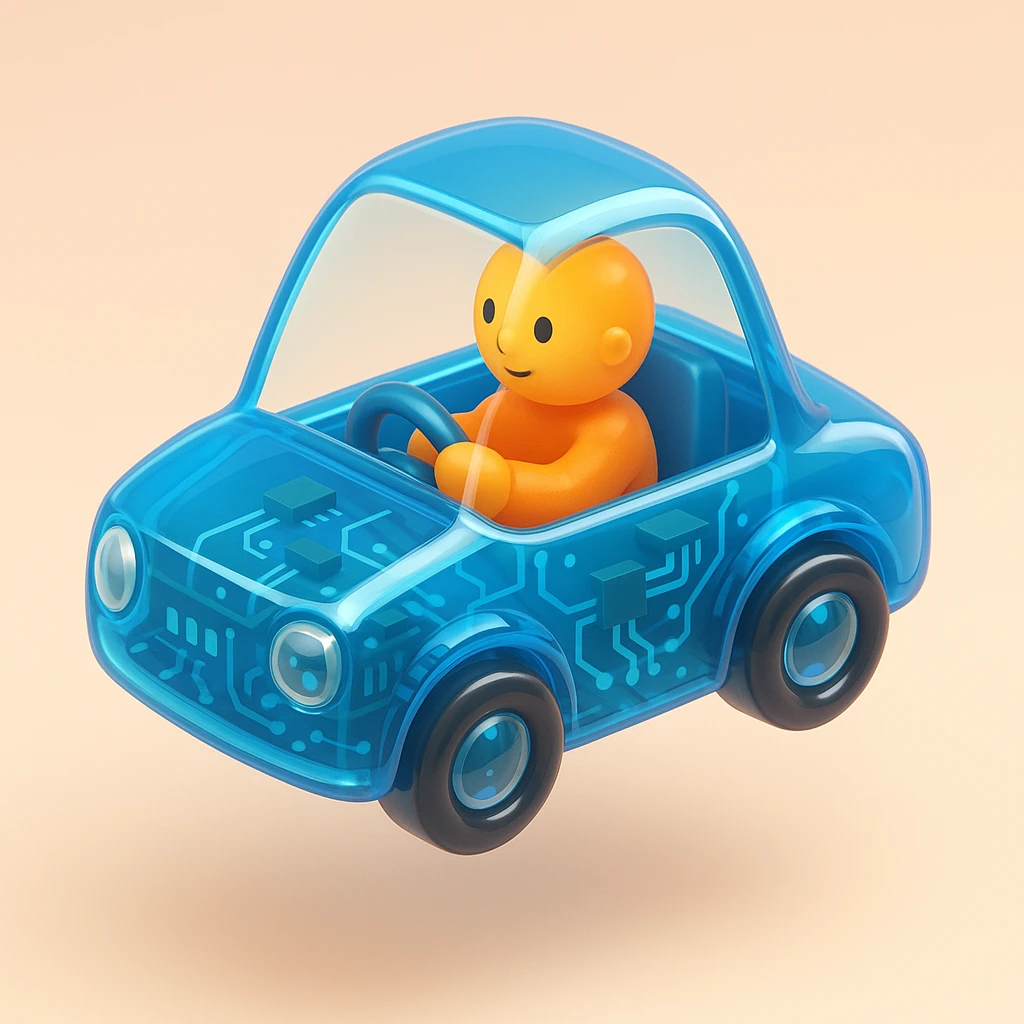 person driving a car emoji