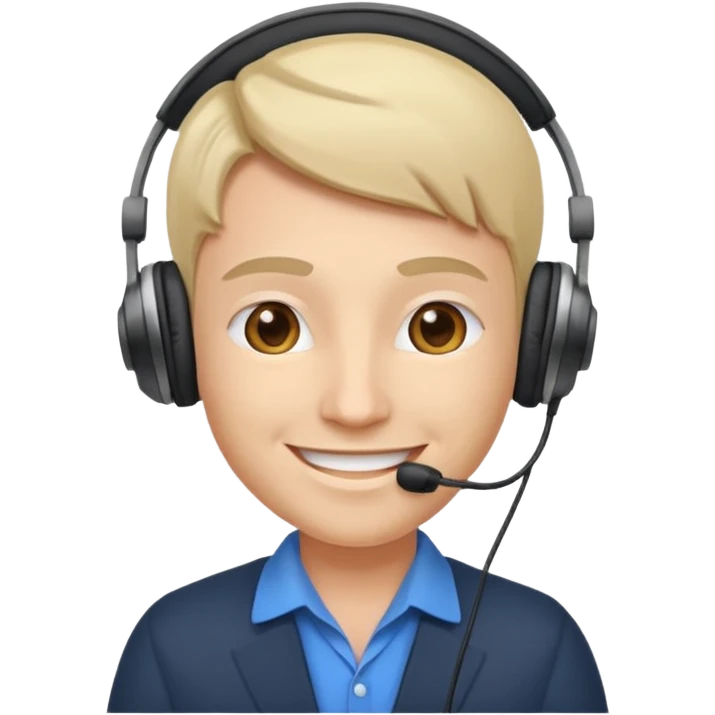 a sales agent with headphones emoji