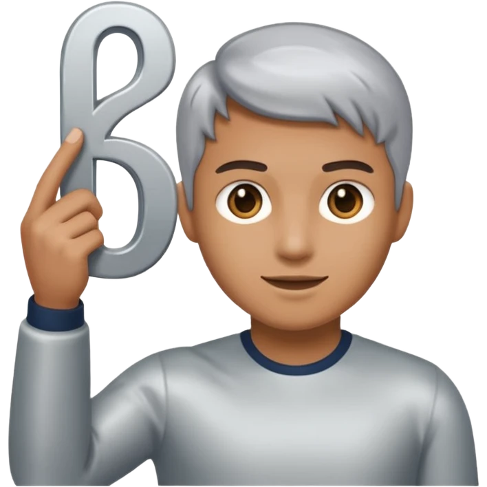 Make a person holding up a 67 emoji