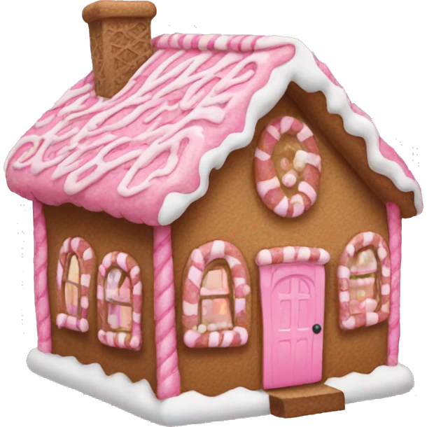 Pink Ginger bread house emoji