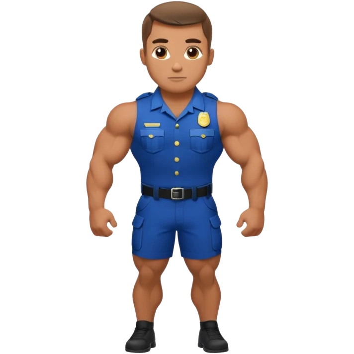 police bodybuilder  emoji
