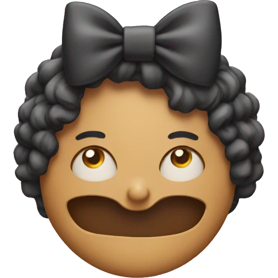 Face with bow emoji
