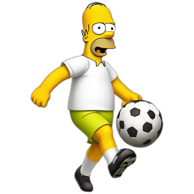 Homer simpson playing soccer emoji