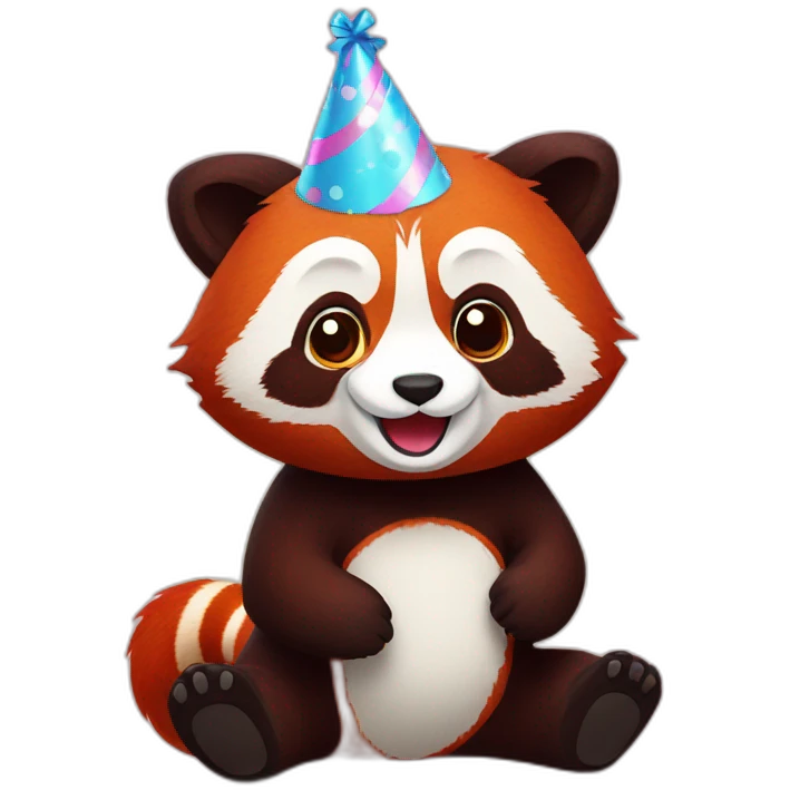 Red panda birthday emoji