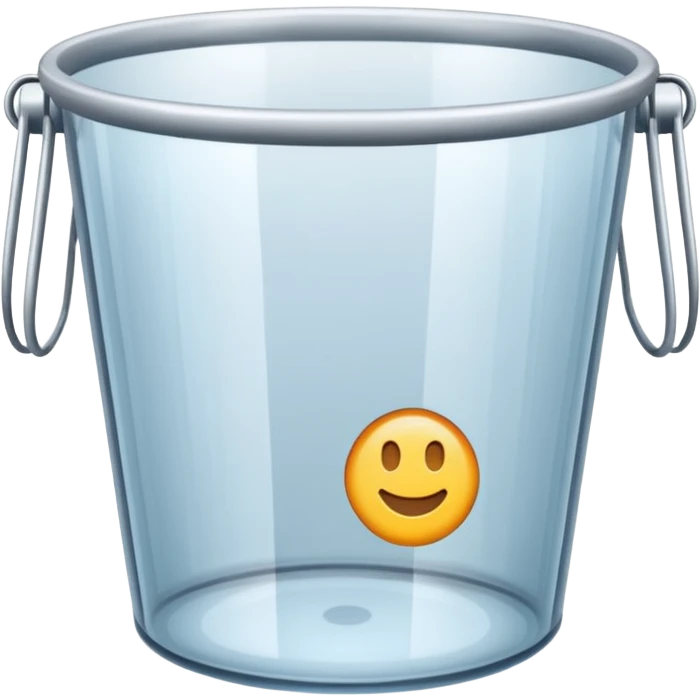a transparent glass bucket emoji