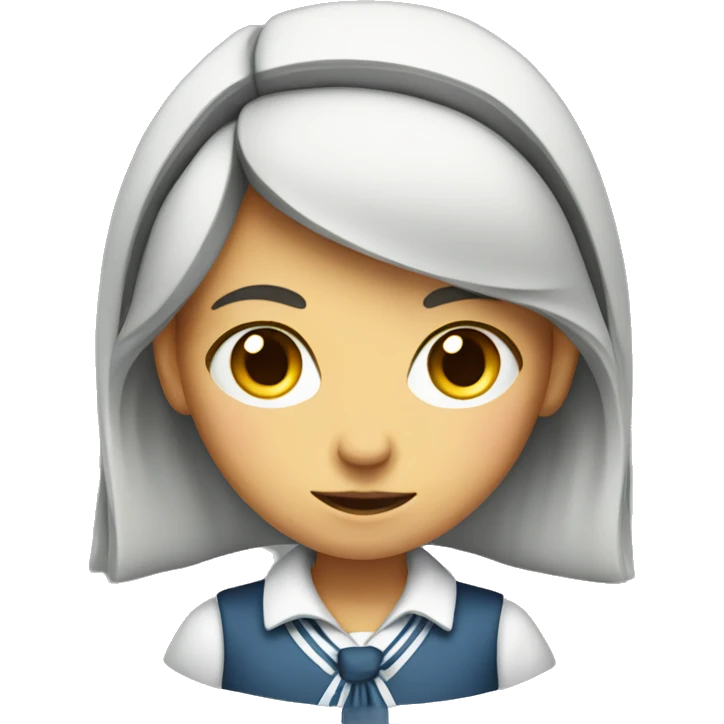 jealous looking school girl emoji