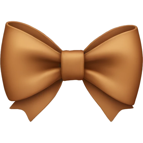 Brown bow  emoji