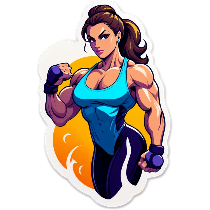 Woman bodybuilder emoji