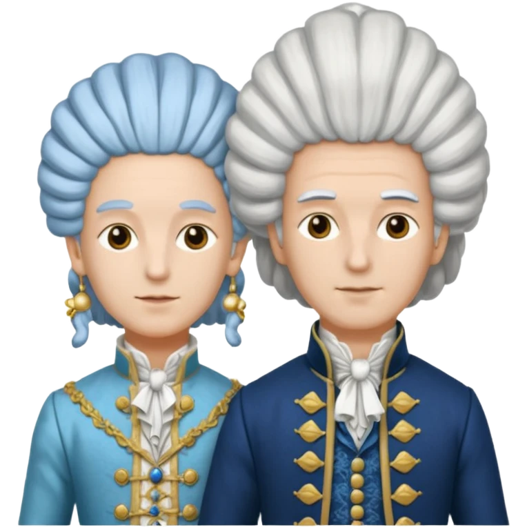 Two European bourgeoisies during the Age of Enlightenment emoji