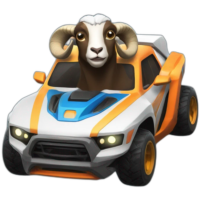 a ram in a rocket league car emoji