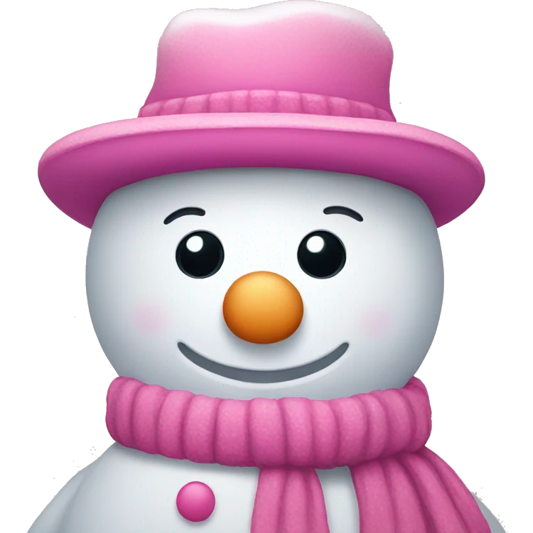 Pink Snowman emoji