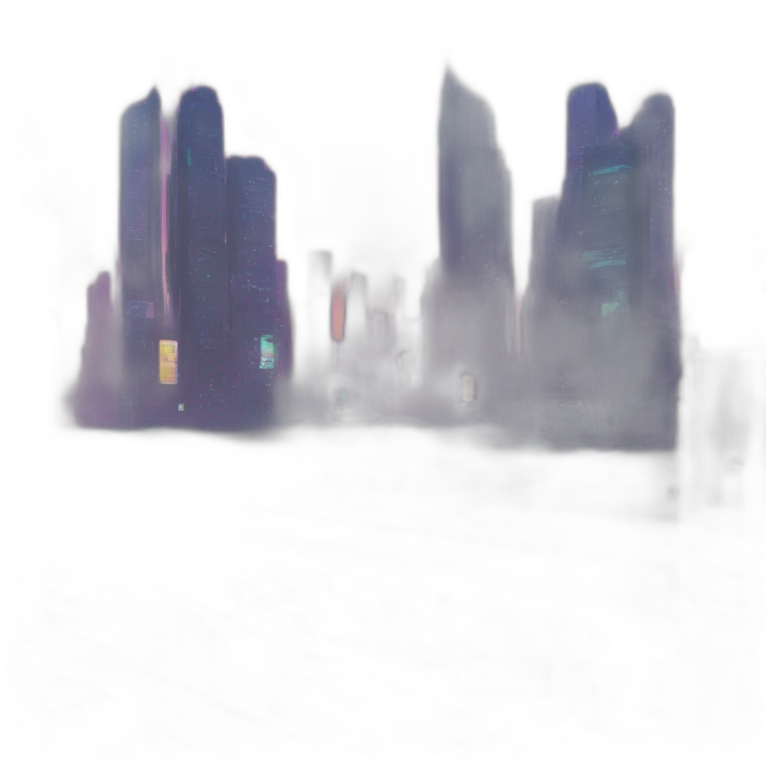 A cyberpunk city emoji