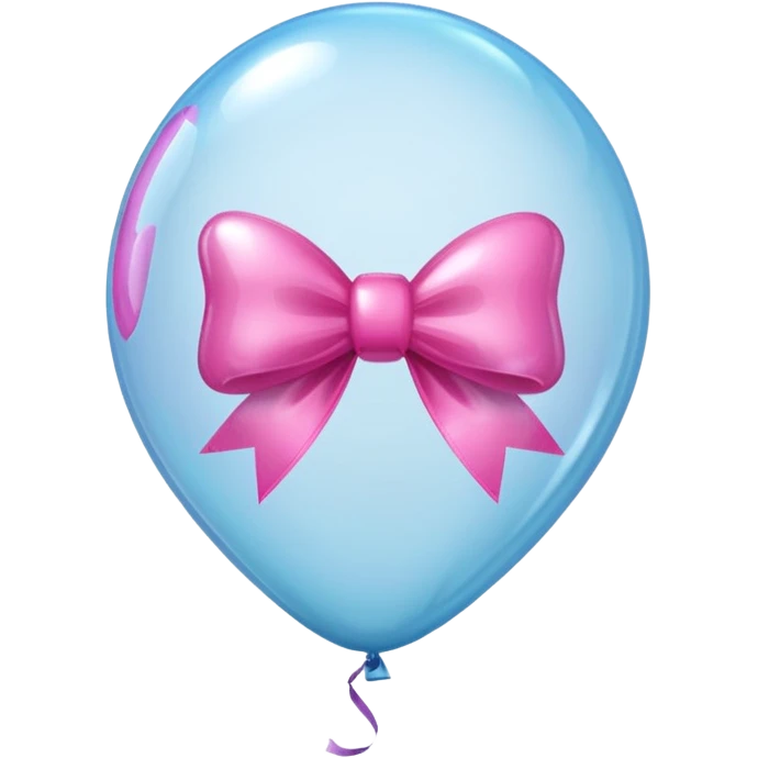 Transparent balloon with  with bow  emoji