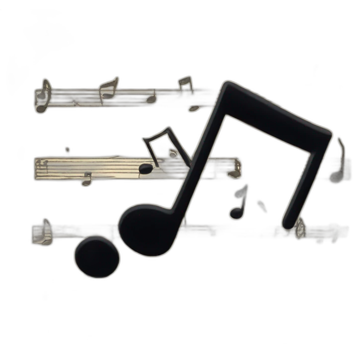 drawing with music note emoji