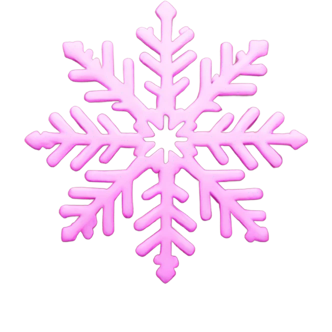 Pink snowflake emoji