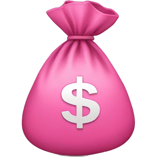 Pink money bag emoji
