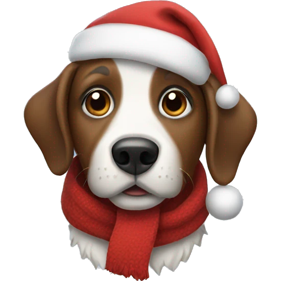 Christmas dog emoji