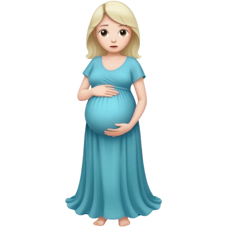 worried pregnant woman emoji