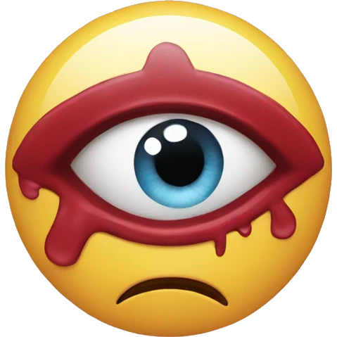 hearts in eye but angry emoji