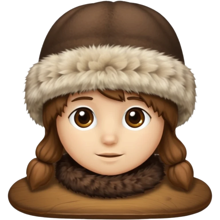 just fur hat on table emoji