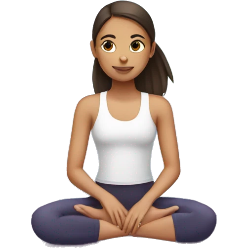 girl in Pilates mat emoji
