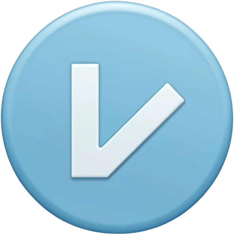 light blue circle  with white check mark in the middle  emoji