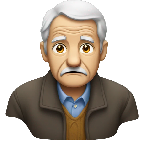 Disappointed old man emoji