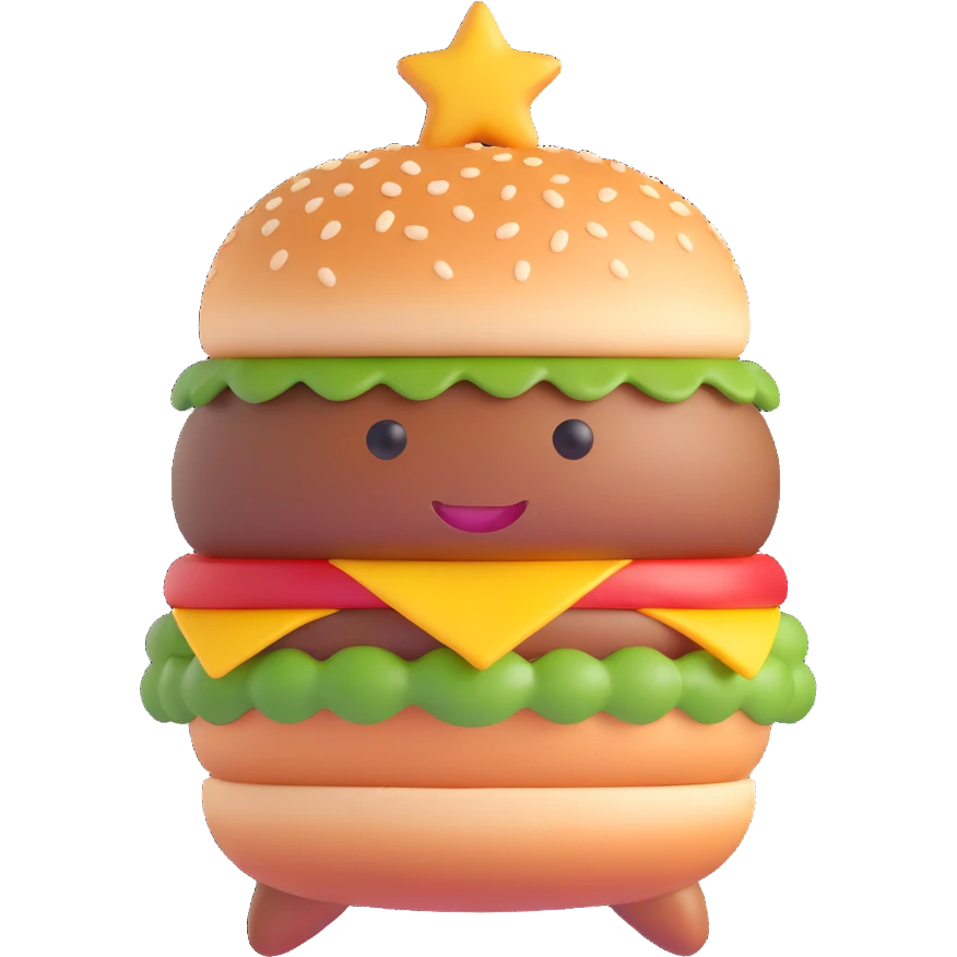 可爱的小汉堡拟人，超级软萌可爱 emoji