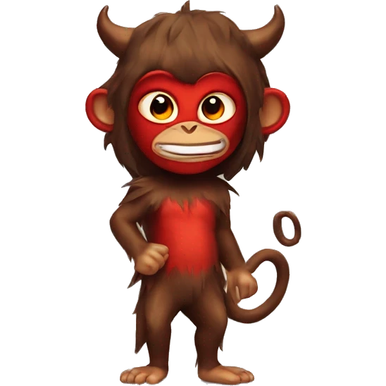 devil dressed as a monkey emoji