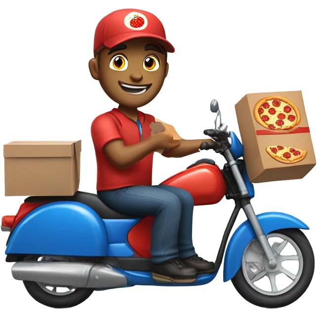 Pizza delivery guy emoji