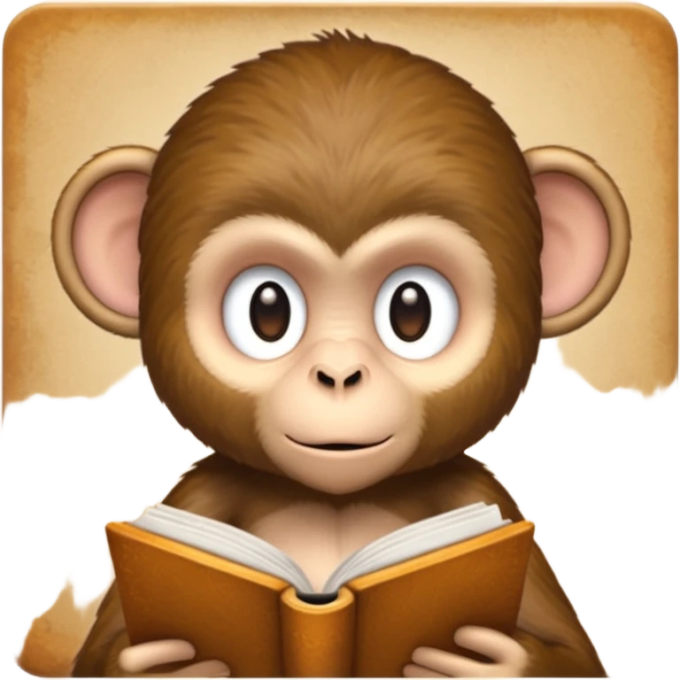 monkey reading book emoji