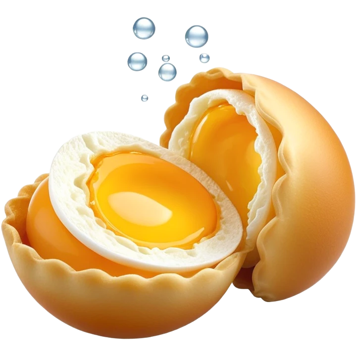 3D rendered authentic Hong Kong egg puffs (港式鸡蛋仔) being pulled apart showing stretchy interior, golden color, hyper-realistic egg-shaped bubbles, glossy surface, detailed texture emoji